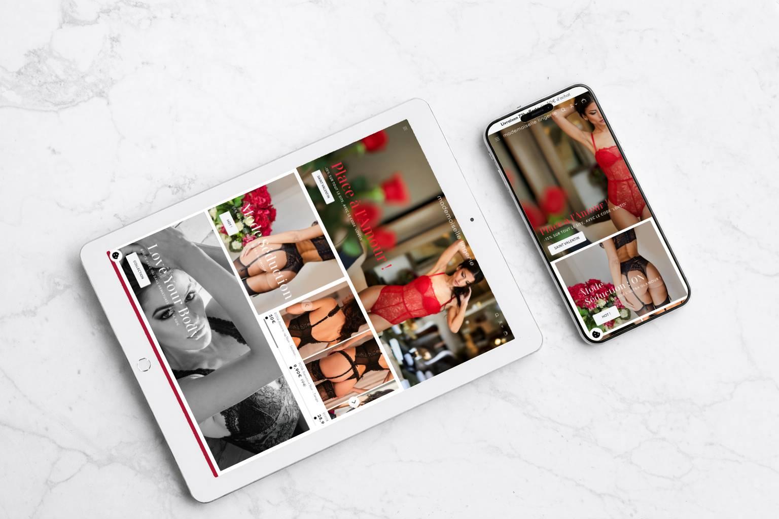 Mademoiselle lingerie - Site web