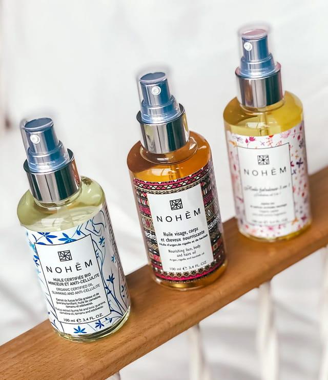 Nohèm - Collection d'huiles de soin nourrissantes et anti-âge visage et corps